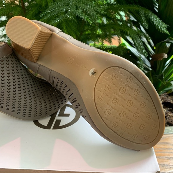 Giani Bernini Dark Taupe Peep Toe Booties - Picture 5 of 6